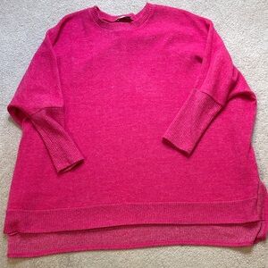 Cherish Fuchsia Crew Neck Sweater
